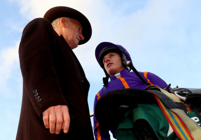 Paul Townend speaks to Willie Mullins