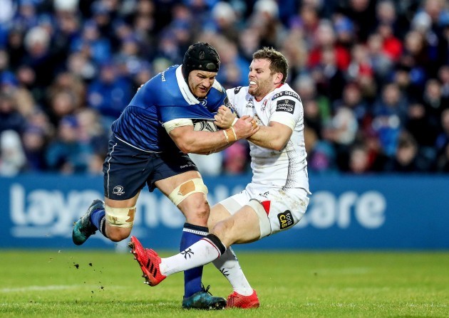Sean O’Brien is tackled by Darren Cave