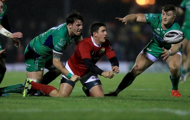 Ian Keatley with Jake Heenan