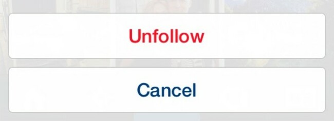 Unfollow-Button