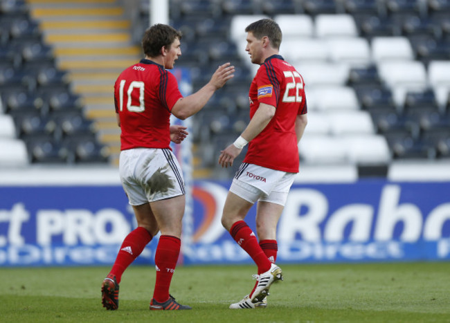 Ian Keatley and Ronan O'Gara