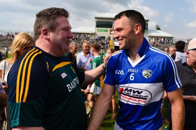 Matthew Whelan with Eamonn Kelly after the game