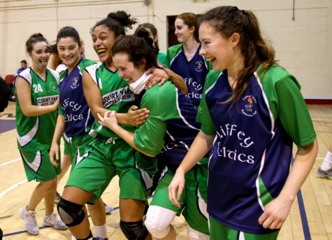 Celtics celebrate after the game