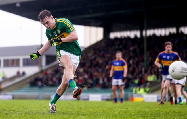 Cathal Bambury scores a penalty