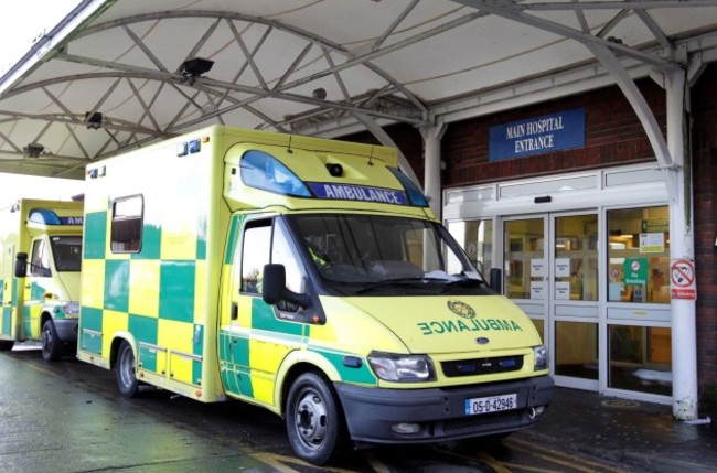 File Photo. Hospital Crisis. Paul Bell of SIPTU has expressed concern that ambulance drivers cannot respont to emergency calls because their vechicles are being retained at hospitals with patients inside, because there is no room for them in the A&E depar