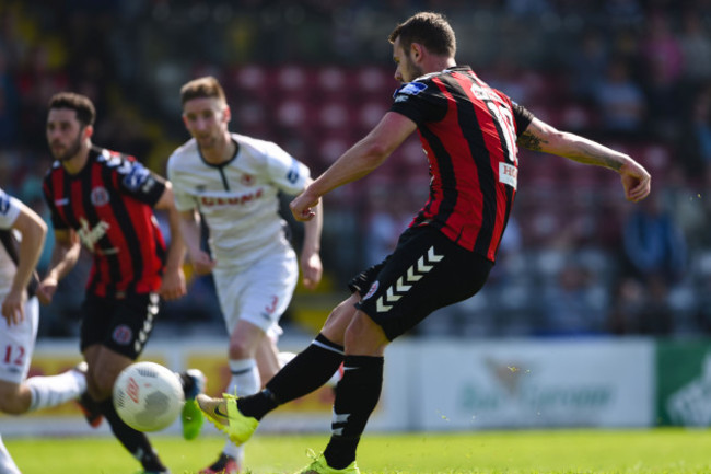 Kurtis Byrne scores a penalty