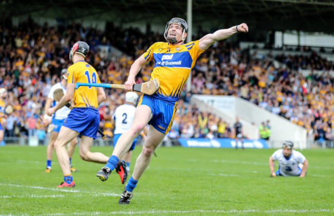 Tony Kelly celebrates scoring a goal