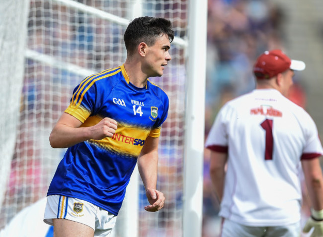 Michael Quinlivan celebrates after scoring a goal