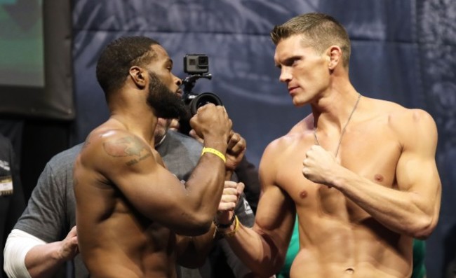 Tyron Woodley and Stephen Thompson