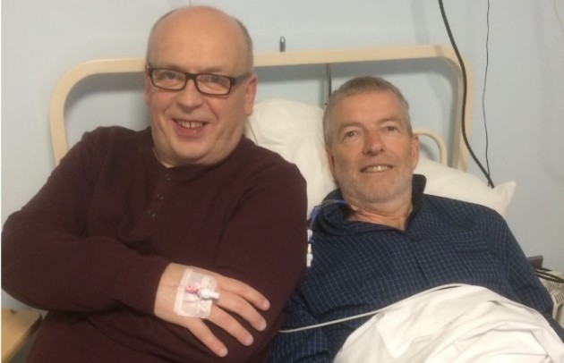 Enda Fanning & Tadhg O'Connell after the kidney transplant operation