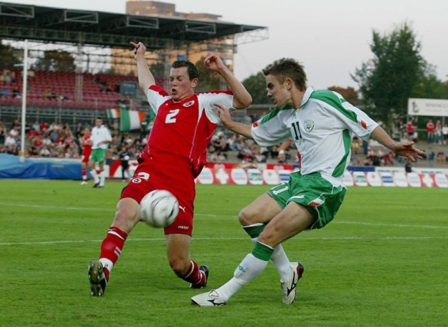 Liam Kearney with Steve von Bergen