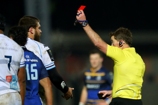 Frans Steyn red carded by referee JP Doyle