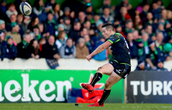 John Cooney kicks a conversion