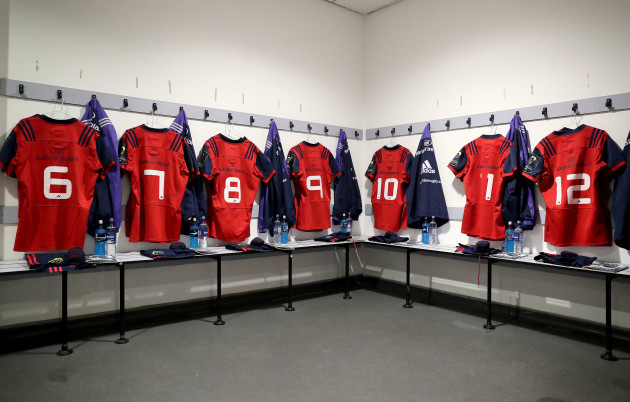 A view of the Munster dressing room