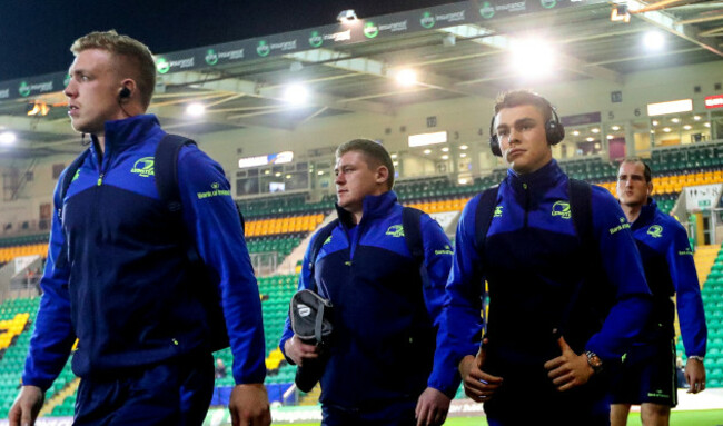 Dan Leavy, Tadhg Furlong, Garry Ringrose and Devin Toner arrive