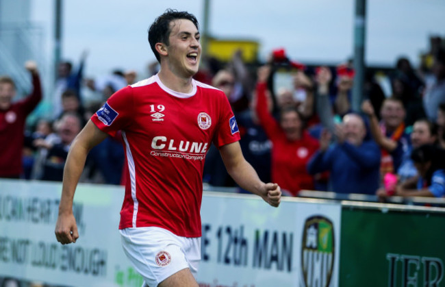 Jamie McGrath celebrates scoring