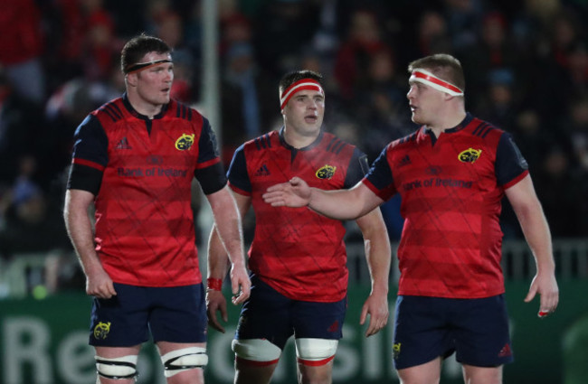 Munster’s Donnacha Ryan CJ Stander  and John Ryan