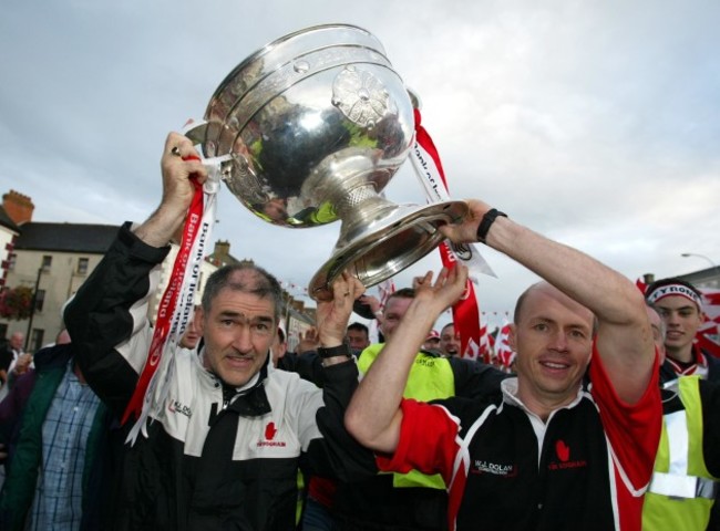 Mickey Harte and Peter Canavan