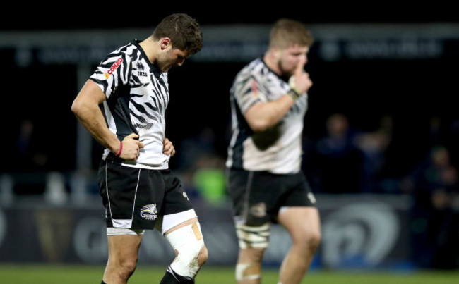 Marcello Violi dejected after conceding a try