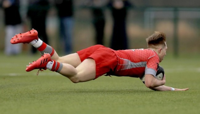 Luke Fitzgerald scores a try