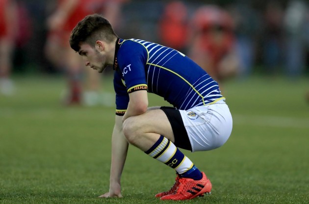 Cian Donnelly dejected at the end of the game