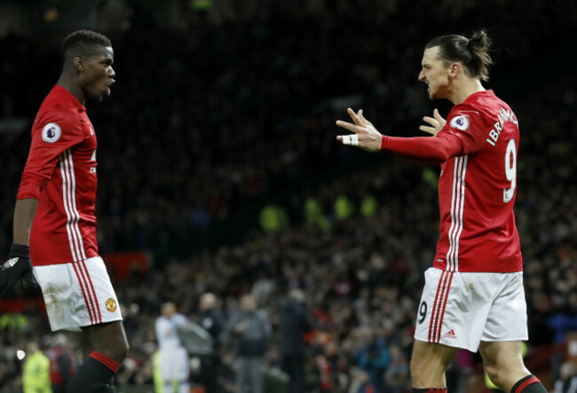 Zlatan Ibrahimovic and Paul Pogba File Photo