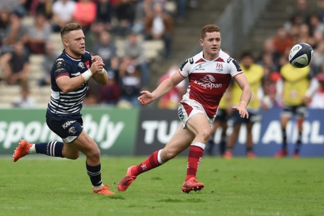 Ian Madigan with Paddy Jackson