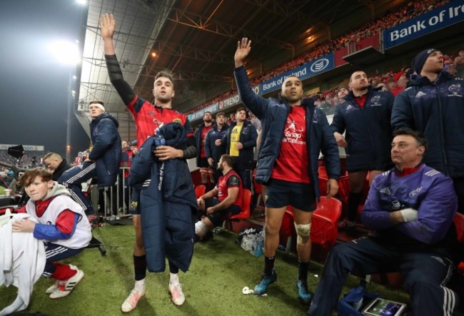 Conor Murray and Simon Zebo at the end of the match