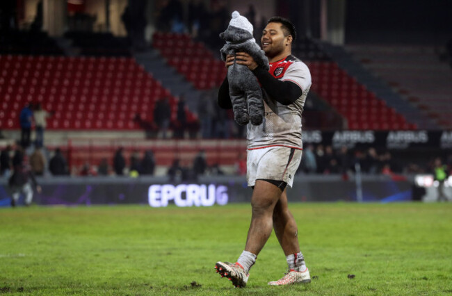 Christopher Tolofua celebrates after the game 22/1//2017