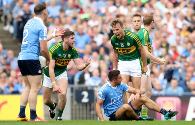 Donnchadh Walsh celebrates winning a free