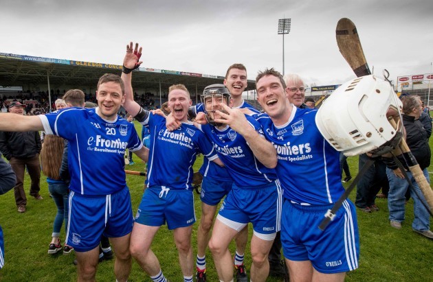 Thurles Sarsfields' players celebrate winning the Tipperary Senior Club Hurling Championship Final