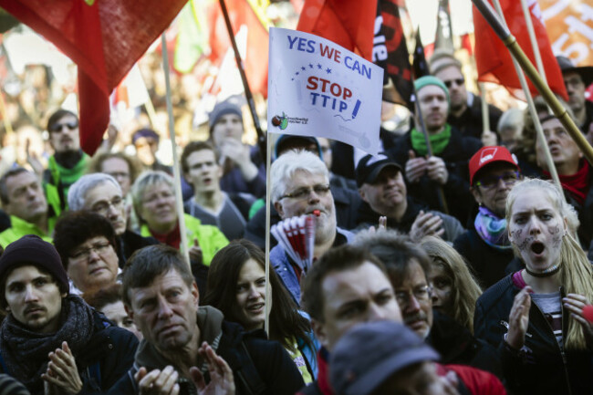 Germany Free Trade Protest