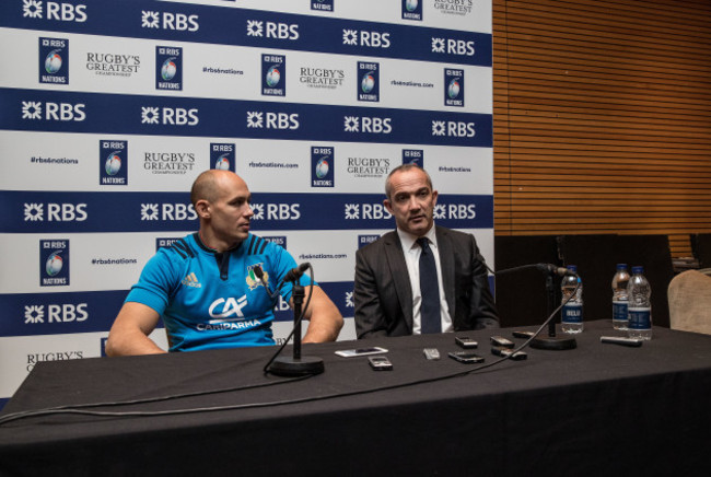 Sergio Parisse and Conor O’Shea