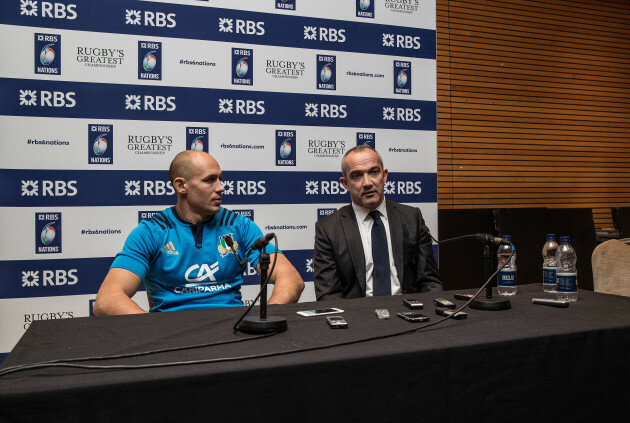 Sergio Parisse and Conor O’Shea