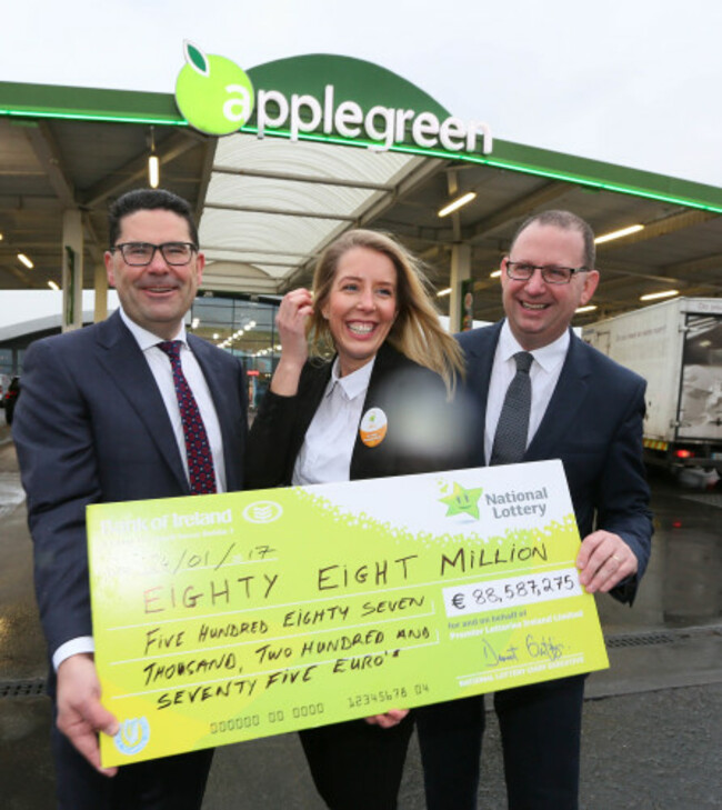 2017 €88-5 MILLION EUROMILLIONS JACKPOT TICKET SOLD IN APPLEGREEN LUSK M1 NORTH 005