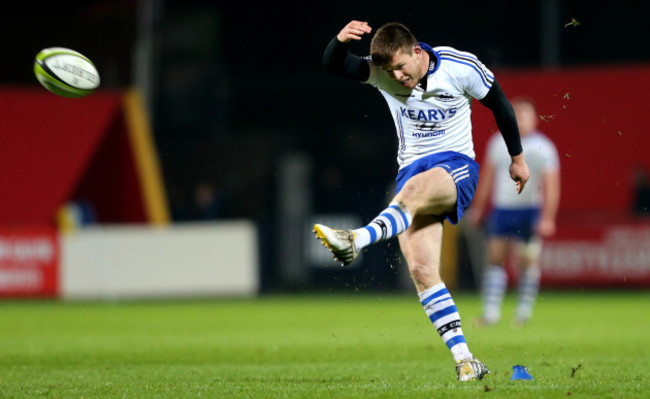 Johnny Holland kicks a penalty