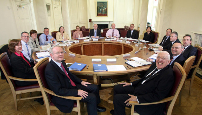 Power-sharing ministers in first Cabinet meeting