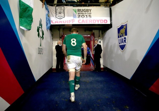 Jamie Heaslip dejected after the game