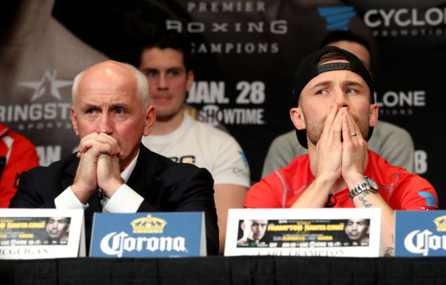 Barry McGuigan and Carl Frampton