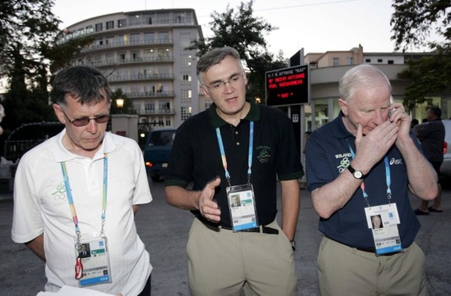 Willie O'Brien, Sean Gaine and Pat Hickey brief the press