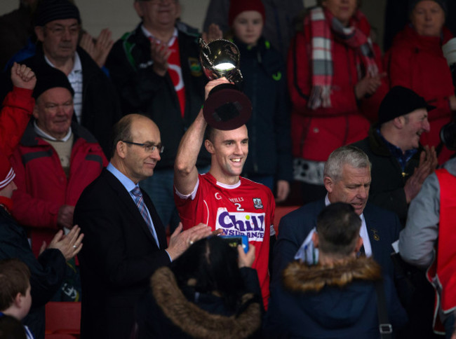 Stephen McDonnell lifts the cup