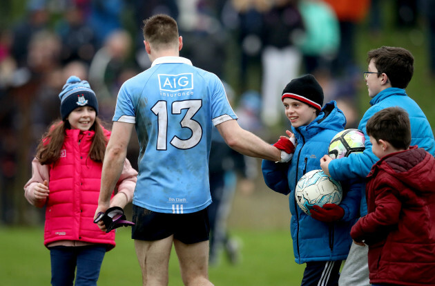 Paul Hudson with fans after the game