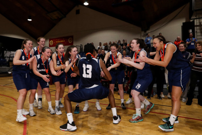 Zoe Shahid-Martin celebrates winning the MVP award