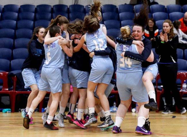 DCU celebrate at the final buzzer