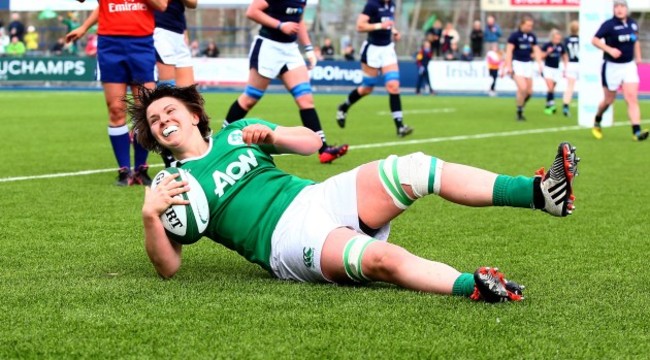 Ciara Griffin scores their third try