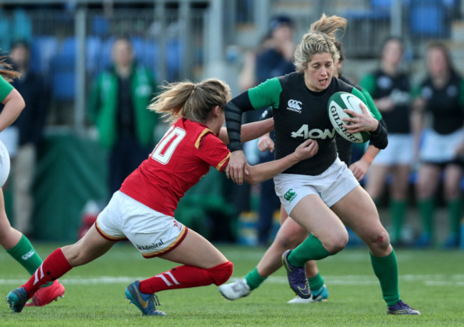 Alison Miller tackled by Jodie Evans