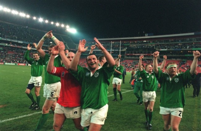 Ireland beat Wales in Rugby World Cup in South Africa 1995