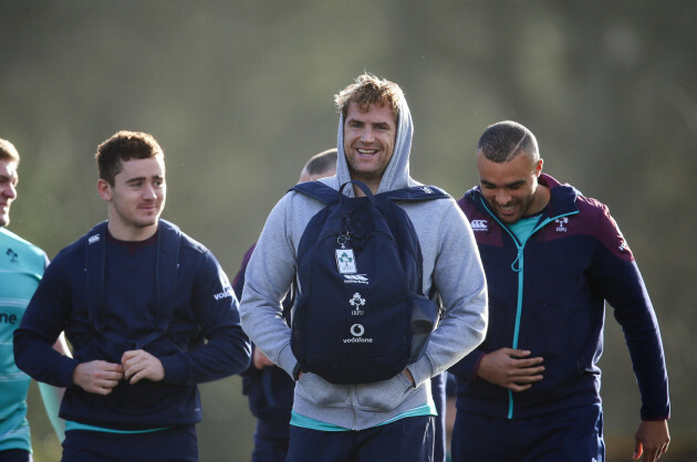 Paddy Jackson, Jamie Heaslip and Simon Zebo