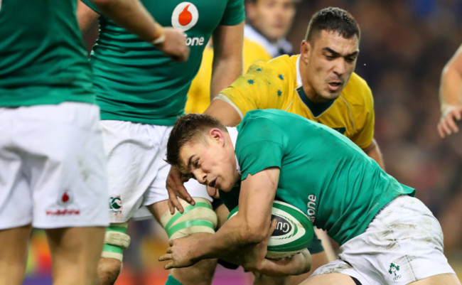 Garry Ringrose gets past Rory Arnold