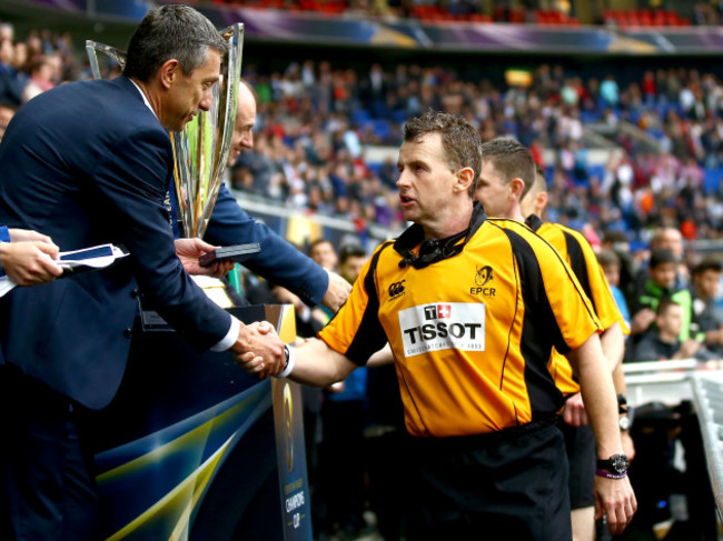 Nigel Owens receives his medal